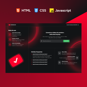 Template Conversor Youtube em HTML, CSS e JS