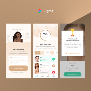 Template Aplicativo Curso Online no Figma